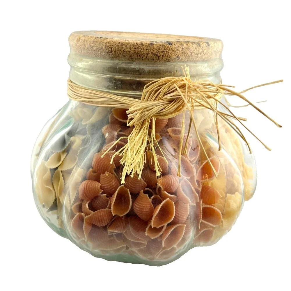 VTG NOS Pier 1 Apothecary Jar w/Pasta 7.5